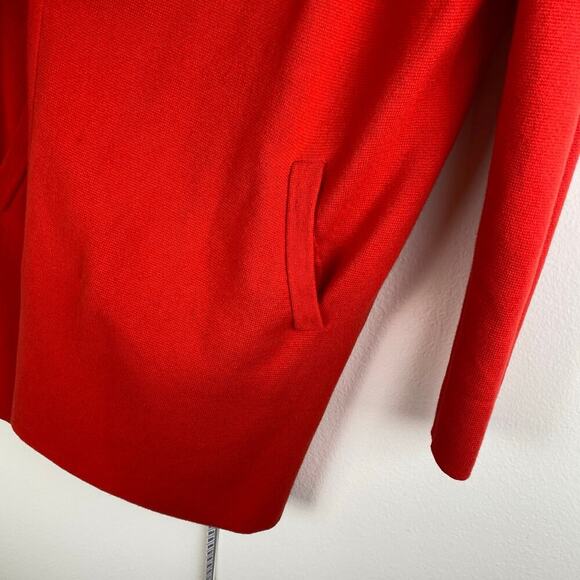 J. Crew Vanessa Cardigan Size Medium Bright Cerise Red Cotton Sweater Jacket - Picture 8 of 13